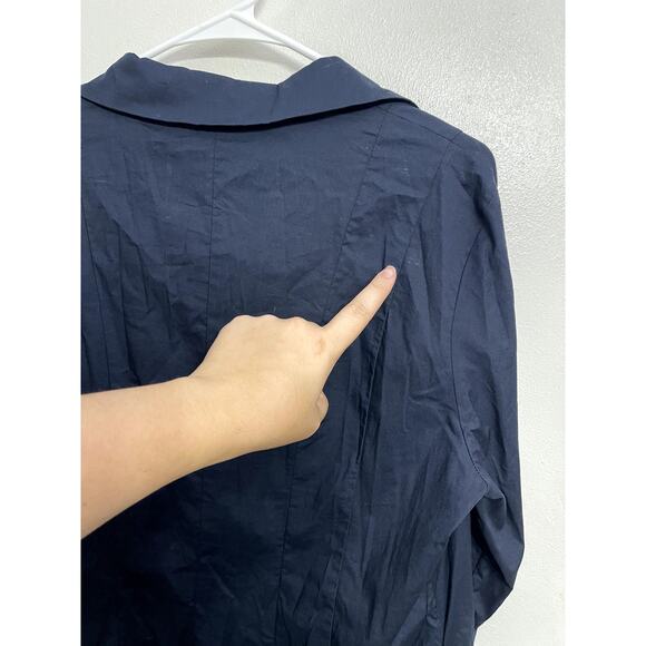 NWT Tuckernuck Dark Navy Briana Midi Shirt Dress Size M Preppy Old Money Staple - Picture 6 of 8